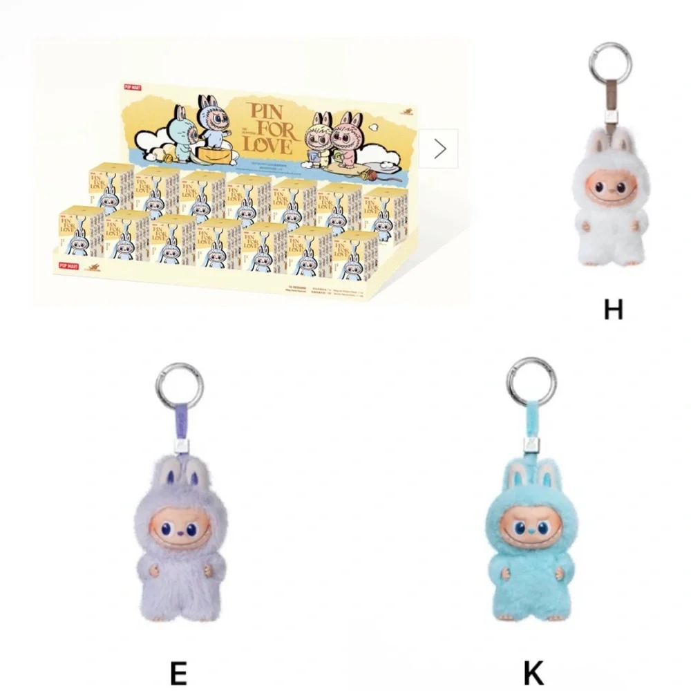 Authentic Labubu Pin for Love K, E or H in Box from Popmart - Picture 1 of 5